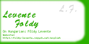 levente foldy business card