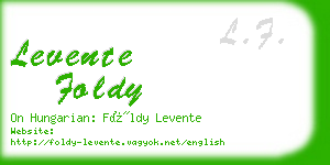 levente foldy business card